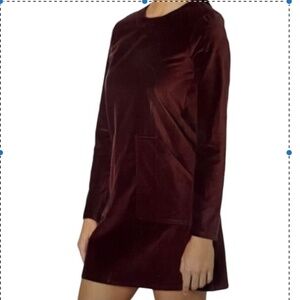 𝅺new WITH TAGS FRYE "MELISSA" VELVET BODYCON LONG SLEEVE MINI DRESS